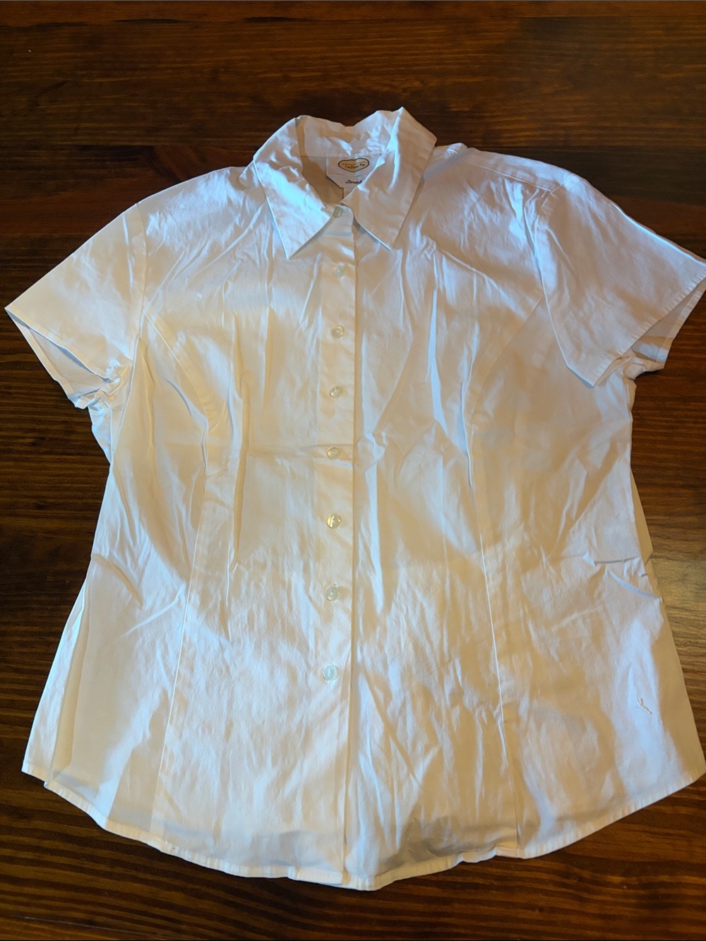 TALBOTS white cotton short sleeve blouse size 12